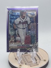 2021 Bowman Chrome #BCP-160 Drew Waters Prospects Purple Shimmer Refractor #/250