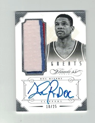 DOC RIVERS 2012-13 Panini Flawless JUMBO SILVER PATCH AUTO #10/25 Greats GLEN