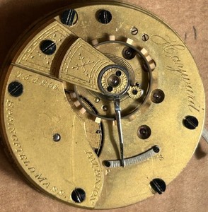 Antique Early Hampden Hayward Pocket Watch Movement Parts Serial 154896