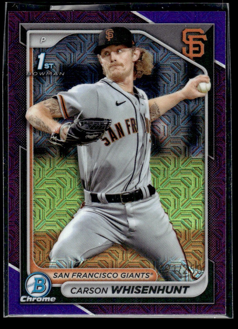 2024 Bowman #BCP-96 Carson Whisenhunt Chrome Purple Refractors #/250-82525