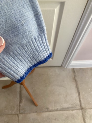 JOULES ANDREA PULLOVER GRÖßE UK 10 FAIRISLE SCANDI WEIHNACHTEN BABYBLAU SEHR GUTER ZUSTAND - Bild 3 von 8