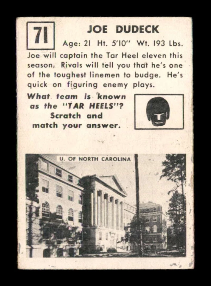 1951 Topps Magic #71 Joe Dudeck   EX/EX+ X3558468 - Image 2 of 3