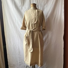Kin John Lewis Oversized Beige Dress Linen Blend Short Sleeve Size XS 8 - 10