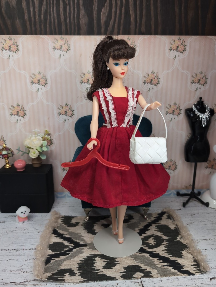 vintage barbie red and white dress Vintage Barbie Spanish Dress Red And White Polka Dot Dress No Doll Outfit Only