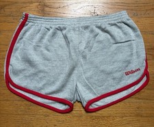 Vintage 70s 80s Wilson Sweat Shorts Size L Mens Running Gray Gym Workout
