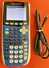 Texas Instruments TI-84 Plus C Silver Edition Graphing Calculator w/ Cord CLEAN