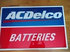 Vintage 1980's AC Delco Batteries Large Metal Service Station Sign 24x36"