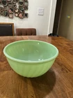 Fire-King Jadeite 9” Mixing Bowl Ribbed Design Oven Ware Made In USA VINTAGE
