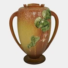 Roseville Fuchsia Brown 1938 Vintage Art Pottery Ceramic Flower Vase 897-8