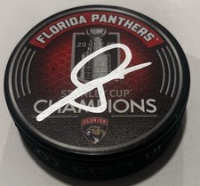 TUOMO RUUTU SIGNED FLORIDA PANTHERS 2025 STANLEY CUP HOCKEY PUCK W/ CASE COA
