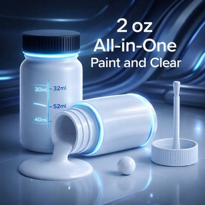 All-In-One Paint & Clear Coat Touch up & Brush 2 Oz For Toyota Super White 040