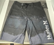 Hurley 22 Spray Blend Phantom Boardshorts Black Gray Mens Size 31