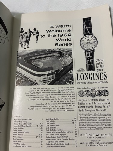 Programma World Series 1964 Yankees Cardinals - Foto 5 di 6