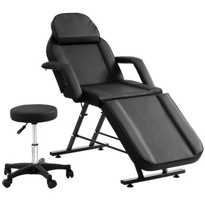 Verstellbare Schönheitssalon Behandlungsliege Tattoo Massage Gesichtsliege und Hocker