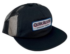New Quiksilver Ray Horizons Mens Black Trucker Snapback Hat Cap