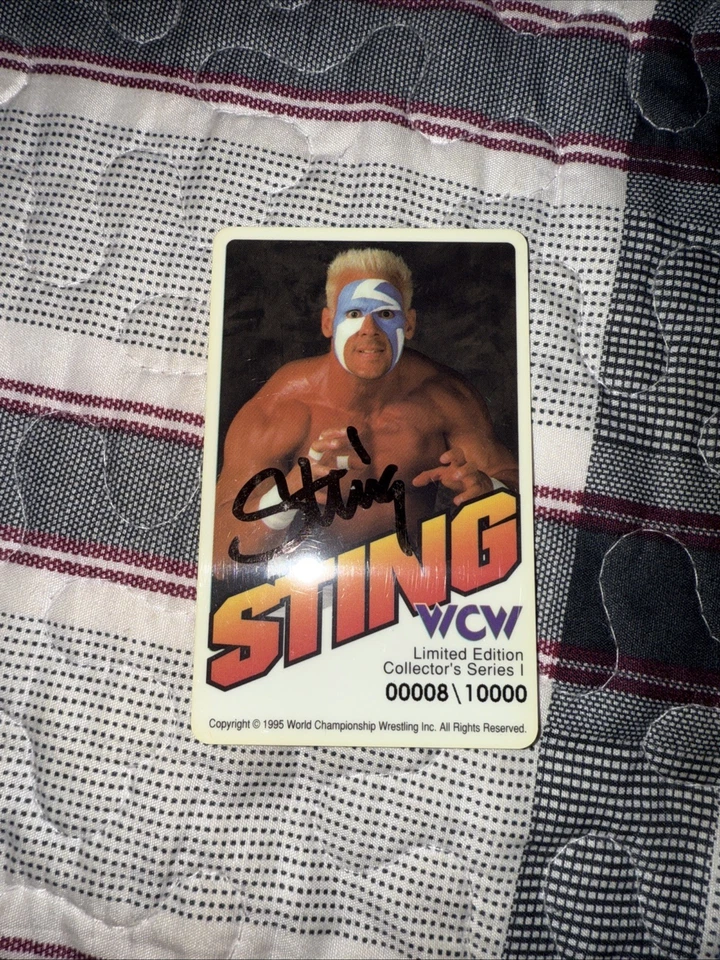 1995 WCW INTERACTION CALLING CARD STING AUTO LIMITED EDITION /10,000 - Image 2 of 4