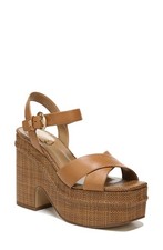 Sam Edelman Trianna Strappy Espadrille Platform Sandals In Cuoio Brown