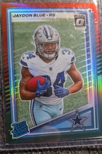 2025 Panini Donruss - Rated Rookie Jaydon Blue #308 Optic Preview Red Green Priz