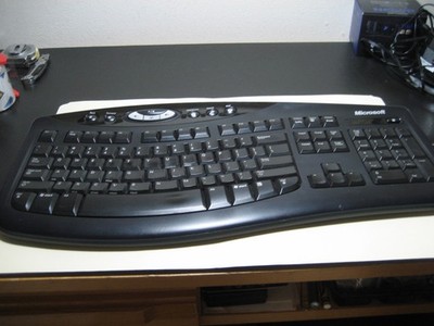 Microsoft Ergonomic Keyboard, Black, USB Wired Connection