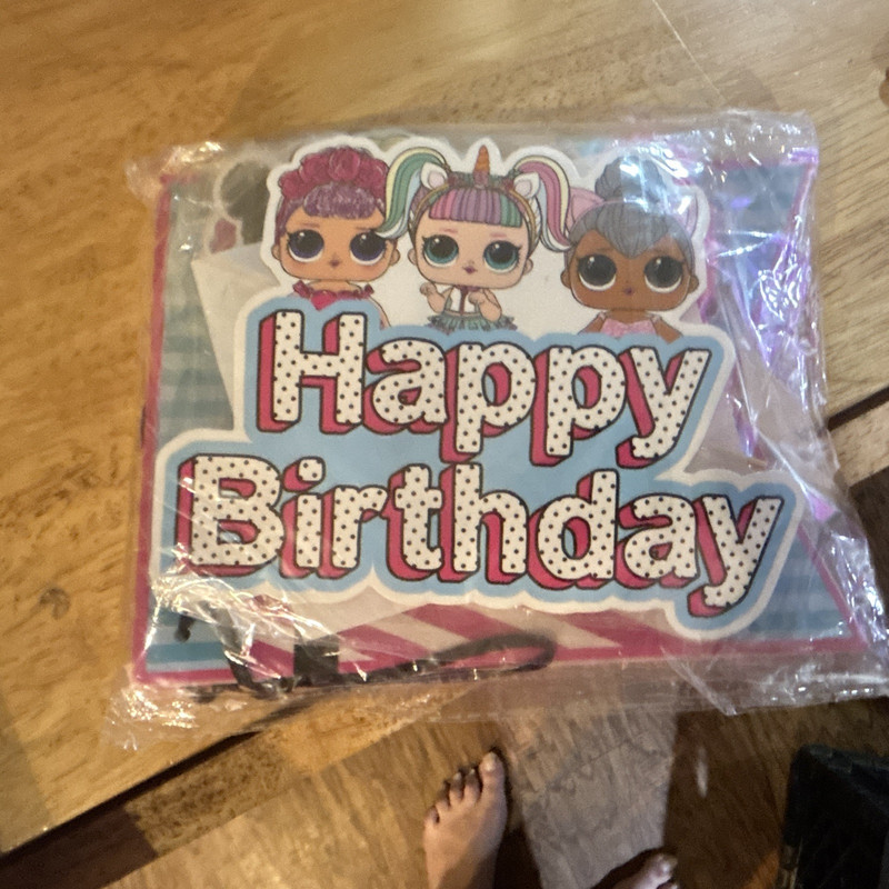 LOL Surprise! Happy Birthday Party Banner Set w/ Balloons, Pink Blue White