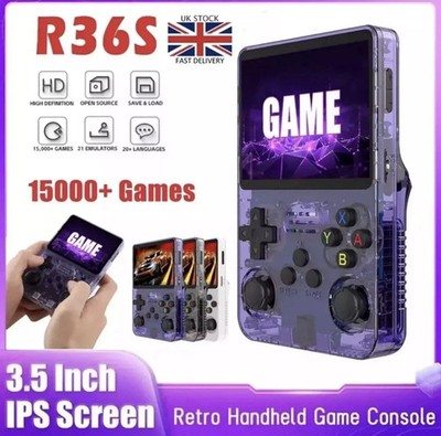 R36S Retro Handheld Video Game Console Linux 3.5'' IPS Screen 15000+ games NEW UK