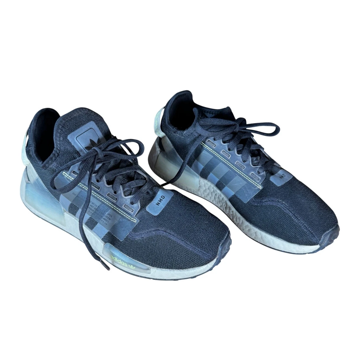 Adidas NMD_R1 V2 Black Lime for sale | eBay