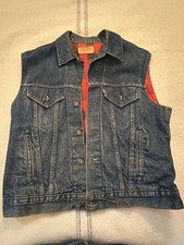 Vintage Levi's Lined Trucker's Vest 60518 0816 Large Made In USA