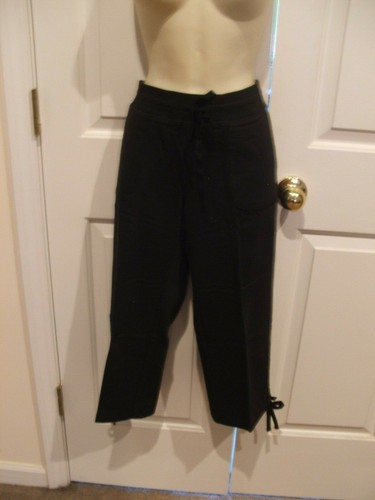 French Terry Knit black Capris 