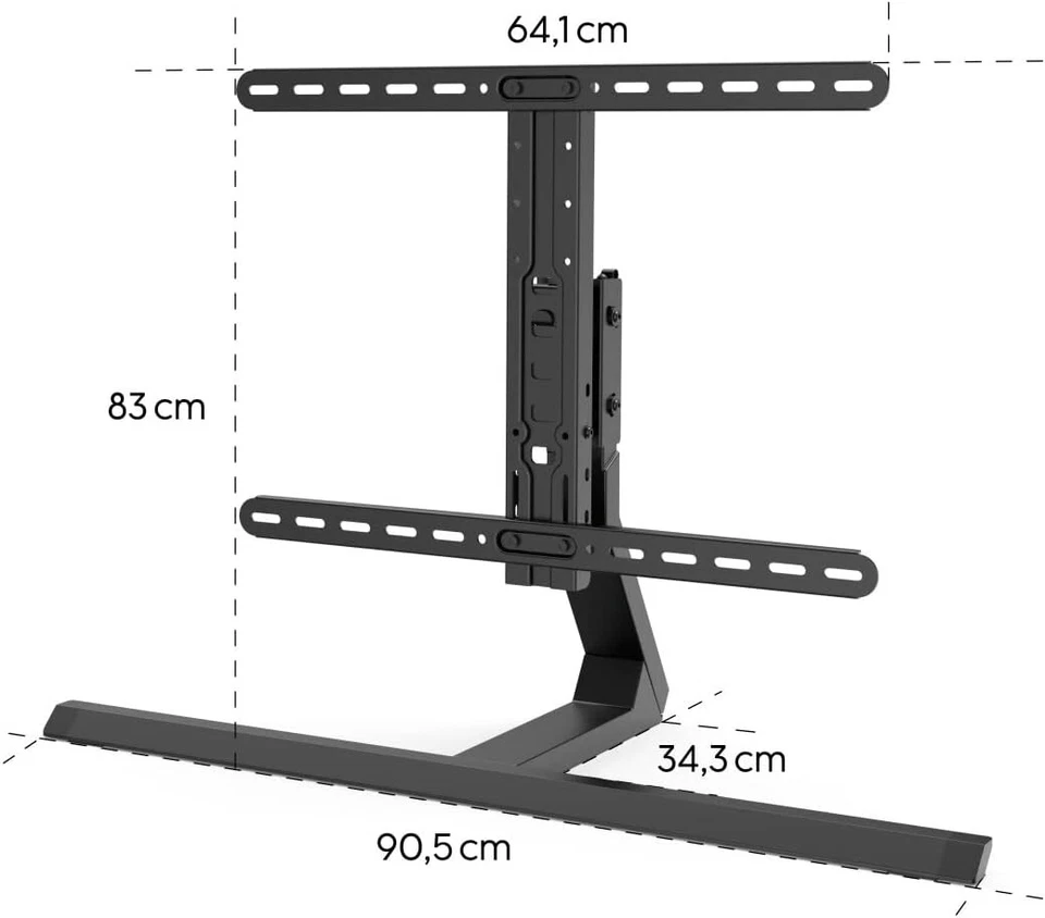 Design TV Standfuß 32"- 65" Hama 220869 höhenverstellbar neigbar schwenkbar 40kg - Bild 2 von 4