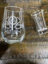 Paris Products Co Wine Glass Shot Glass Est 1951 Limited Edition Vintage