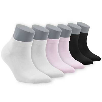Women s Bamboo Ankle Socks   Soft & Breathable (6 Pack)-581