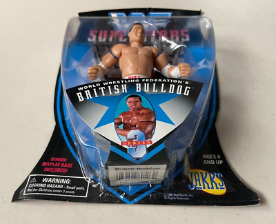WWF Jakks Pacific BCA British Bulldog Davey Boy Wrestling Figure