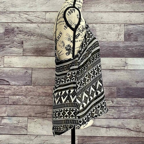 Love Culture transparentes Boho Tribal/geometrisches Muster gestreiftes Tanktop - Größe Small - Bild 4 von 12
