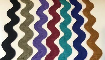 JUMBO RIC RAC 1 3/8  Wide Polyester~7 Different Colors Rick Rack 1 Yard Minimum