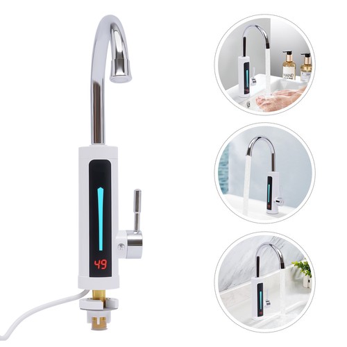 360° Elektrischer Wasserhahn LED Sofort Heizung Durchlauferhitzer Armatur 3300W