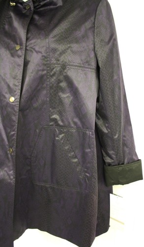 Larry Levine Mantel Jacke gefüttert 1X 3X lila Sport Regenmantel wasserabweisend Tasche - Bild 3 von 12