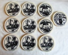 The Real McCoy Cutty Sark Scots Whisky Coasters Made In The USA - Lot of 10