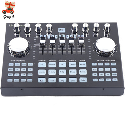 K1 Live Sound Card Bluetooth Digital Audio Mixer For Computer PC Mobile Phone