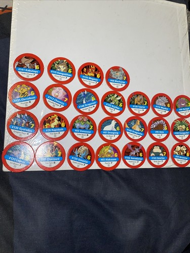 1999 Pokemon Master Trainer Brettspiel 25 rote Chips Teile nur Teile ==