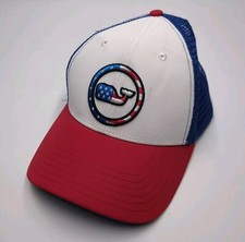 Vineyard Vines American Flag Logo Whale Hat Snapback Trucker Cap Adjustable