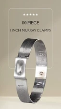 100 Piece - 1 Inch Murray Keystone Clamps | Irrigation Sprinkler 1" Poly Pinch