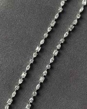 Gorgeous Lab Created Diamond 18" Women Tennis Necklace 14k White Gold Plated 18"