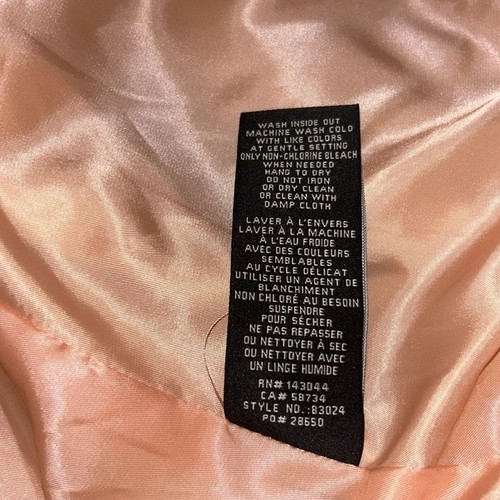 7 For All Mankind Faux Leather Perfect Peach Oversized Fall Jacket Size S NEW - Picture 9 of 9