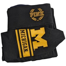 Michigan College Leggings Victorias Secret Pink Yoga Pants Black Size Small-Med