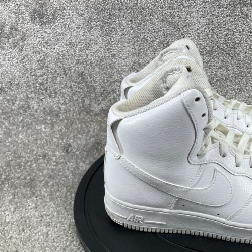 Nike Shoes Mens Size 9 Air Force 1 High Basketball Sneaker White Cushioned - Picture 8 of 12