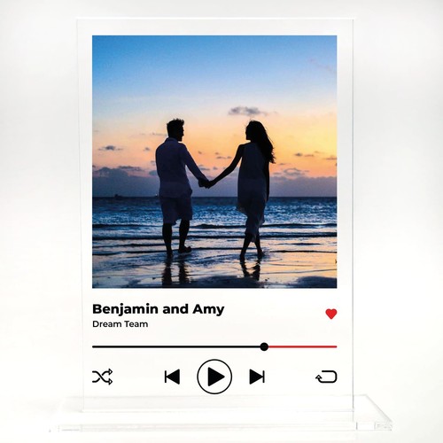 Personalised Spotify Themed Acrylic Plaque With Base - Custom Acrylic Music Pla - 第 1/9 張圖片