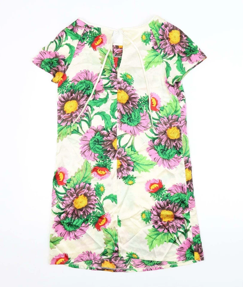 Atmosphere Womens Beige Floral Polyester Blend Pencil Dress Size 12 Boat Neck - Image 2 of 4