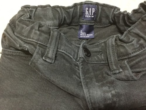 VGUC Gap Kids Boys Size 8 Regular Black Stretch Skinny Jeans - Picture 2 of 3