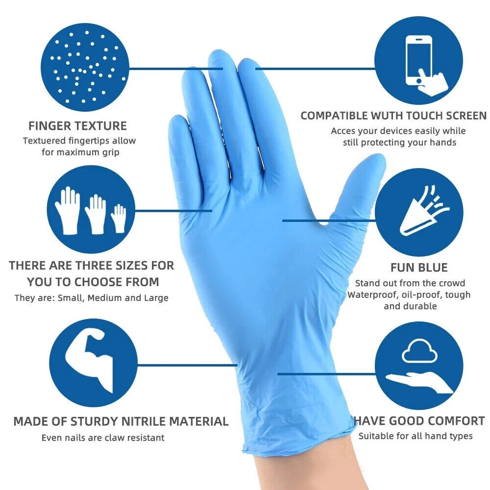 Simply Brands — Medical Nitrile Disposable Gloves (Blue)