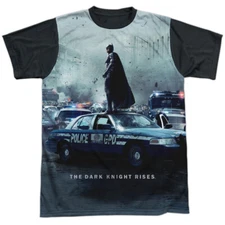 Dark Knight Rises Standoff Adult Halloween Costume T Shirt (Black Back), S-3XL